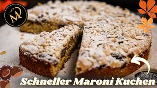 Einfacher Maroni Streuselkuchen  Vermicelles Kastanien Kuchen mit Streusel [upl. by Elagibba212]