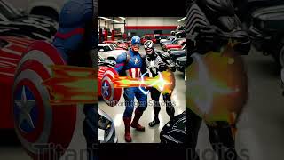 Car Collection  SpiderMan Vs Captain America Vs Venom marvel superheroes viralshort short [upl. by Neehsuan]