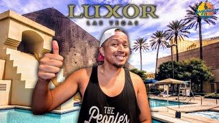 Staying at the LUXOR LAS VEGAS in an UPGRADED ROOM in 2024 [upl. by Leseil]