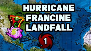 Hurricane Francine Making Landfall With Winds Over 100 MPH [upl. by Navek]