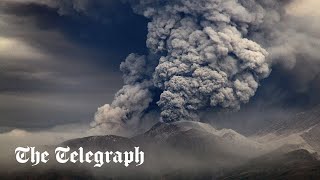 Russian volcano erupts after 70 magnitude earthquake [upl. by Lyrpa209]