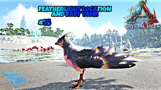 FEATHERLIGHT LOCATION AND EASY TAME 16  ARK CRYSTAL ISLES PLAY IN MOBILE [upl. by Adnomal]