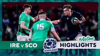 HIGHLIGHTS  Ireland v Scotland  Under20 Six Nations Championship 2024 [upl. by Hertzog]