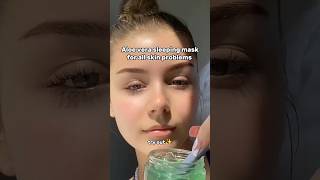 Aloe Vera sleeping mask for all skin problems  Aloe vera benefits skincare beautyhacks shorts [upl. by Uhthna]