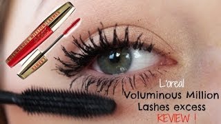 Loreal Voluminous Million Lashes excess mascara REVIEW amp DEMO [upl. by Aratas620]