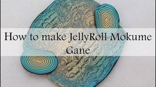 Polymer Clay Mokume Gane JellyRoll Mokume Gane Tutorial [upl. by Hamlen152]