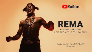 Ravage Uprising Rema Live from The O2 London [upl. by Notnef]