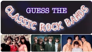 NAME THE CLASSIC ROCK BANDS QUIZ  Rock Music Trivia  Guess the 60s 70s 80s Rock Bands Challenge [upl. by Ecidnarb]