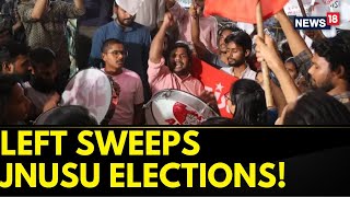 JNUSU  Student Elections  Left Sweeps Jawaharlal Nehru University Students Polls  English News [upl. by Zehcnas]