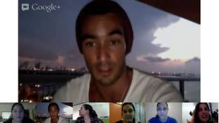 Aaron Diaz  1st Google Hangout  May 9 [upl. by Lerrej52]