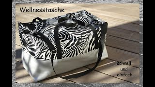 DIY Sporttasche Reisetasche Travel Bag Urlaub  Sport EINFACH nähen  sewing  kostenlose Anleitung [upl. by Lenes962]