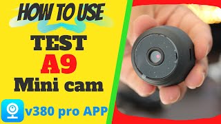 Mini Camera WIFI A9 IP Cam User Manual APP Setup [upl. by Akemehs]