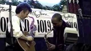 Peter White and Grover Washington Jr event for CD1019  JampR Music World NYC 1997 [upl. by Ahsilet]