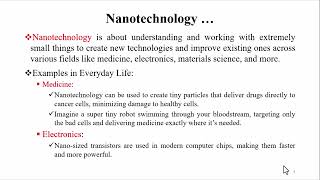 Emerging Technology Course Chapter 7 Other Technologies  Nanotechnology [upl. by Ahsieni]