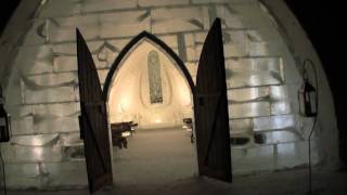 Ice Hotel Guided Tour  Hotel de Glace Quebec City Canada [upl. by Gardia491]