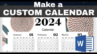 How to Make a CUSTOM CALENDAR in Word Free Templates or Manually [upl. by Worden]
