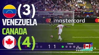 Venezuela 34 Canadá ⚽ Tanda de penales 🏆 COPA AMÉRICA 2024  simulación y recreación de videojuego [upl. by Kravits]