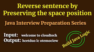 Reverse String By Preserving Space Position  Java Coding Interview Question Answers [upl. by Lynden]