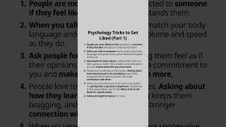 Psychology Tricks To Get Liked  Brought to you by darkdrivepsychology [upl. by Nithsa933]