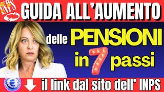 🔴URGENTE 👉UFFICIALE NUOVA GUIDA UFFICIALE ALL AUMENTO DELLA PENSIONIE DAL SITO INPS ⚡️C’È TUTTO❗️ [upl. by Annmaria]