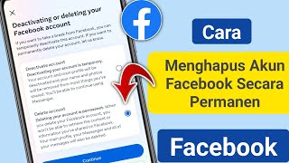 Cara Menghapus Akun Facebook Secara Permanen Mudah  Hapus Akun Facebook [upl. by Eelam]