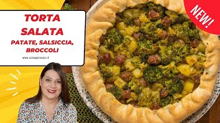 Torta salata patate salsiccia e broccoli super saporita super buona [upl. by Enner]