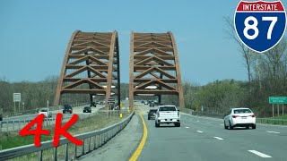 ⁴ᴷ Adirondack Northway Interstate 87 Exits 1 to 15 northbound 4K VIDEO [upl. by Iroak]