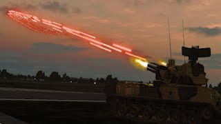 Tunguska Firing 4200 RPM  A10  Air Defense  Simulation  DCS World [upl. by Fransen705]