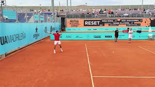 Karen Khachanov Sideview Forehands Madrid Practice 4K 60FPS [upl. by Ayekam]