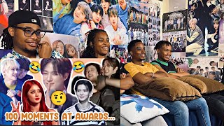 100 FUNNY and ICONIC KPOP moments at AWARD CEREMONIES Part 2 REACTION [upl. by Delsman]