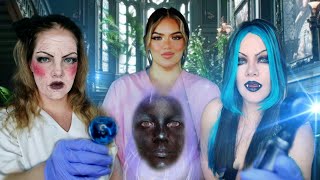 ASMR Esame Orecchie con 3 Gemelle  Otoscopio Paplazione Pulizia Test Uditivo ear cleaning [upl. by Maxy]