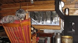 Martins Old Off Grid Log Cabin 2 Inside Tour [upl. by Kuebbing]