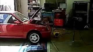 Chevy Sprint Turbo Dyno Run 126WHP [upl. by Eened]