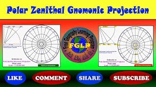 How to Draw Polar Zenithal Gnomonic Projection Polar Case  Graphical Construction [upl. by Padriac]