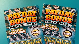 TWO PAYDAY BONUS SCRATCH OFFS FROM THE FLORIDA LOTTERY [upl. by Aden445]