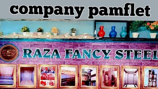 Raza fancy steel Compani pamflet Video Raza fancy steel [upl. by Acirahs]