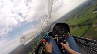 Glider flight 296 Rolladen Schneider LS4a  PH1514  SU Lemelerveld [upl. by Felecia]