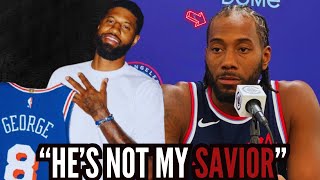 Kawhi Leonard Gives SHOCKING Reaction to Paul George Question  LeBron amp Bronny First Media Day [upl. by Gehlbach]