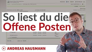 So liest du die offene Posten Liste in DATEV Unternehmen online [upl. by Danete]