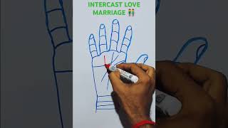 Intercaste love marriage line💕👬 palmistry ✋ [upl. by Arakaj817]