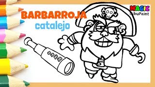 Dibujar Pirata â˜ ðŸ”­ Catalejo y pipa [upl. by Mauralia]