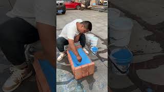 P944🛑New material for roof repair red bricks simulate roof leaks Just roll and brush No worries [upl. by Christoper863]