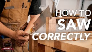 How to Saw Correctly  tips and tricks with a Japanese Pull saw [upl. by Atwood]