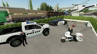 Police find underground tunnel full of Helicopters  Farming Simulator 22 [upl. by Anir]