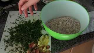 How to make Tabouleh Salad with Barley  by geoffmobile [upl. by Ennayar]