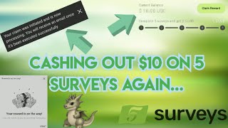 5 Surveys Cashing Out Another 10 USD 2024 moneygrinding survey [upl. by Tran]