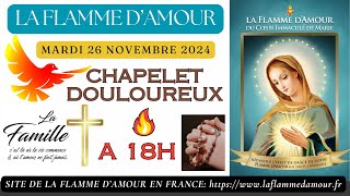 ❤️‍🔥Chapelet à 18h🔥Mardi 26 nov  Prières pour nos Familles🔥 [upl. by Immanuel]