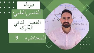 فيزياء الخامس علمي الفصل الثاني اشتقاق معادلات المقذوفات بزاوية معينة [upl. by Richia]