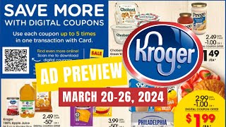 Kroger Ad Preview for 320326  5x Digital Coupon Sale BOGO Sale Weekly Digitals amp MORE [upl. by Rabin668]