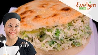 Receta de Arepa Reina Pepiada Light Ft Richard Linares EvelynCocina [upl. by Mita]